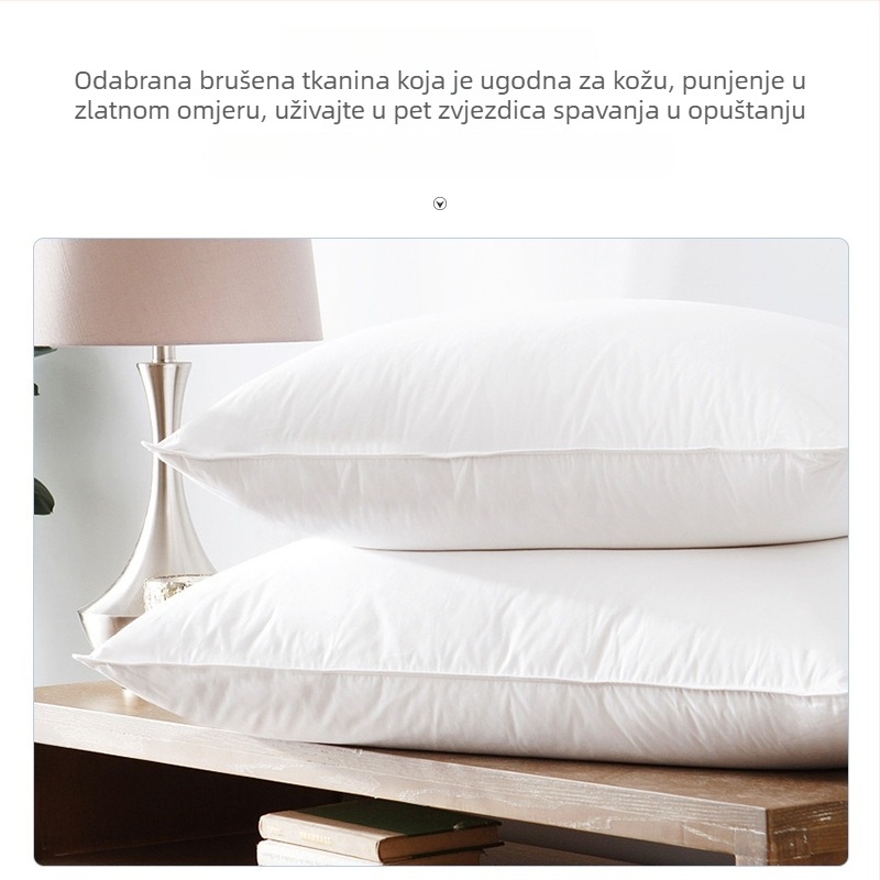 Jastučnica s jedrom od čiste pamuka, hotelske kvalitete, pet zvjezdica, za učenike i djecu, mekana tkanina, visoka elastičnost, otporna na perje.