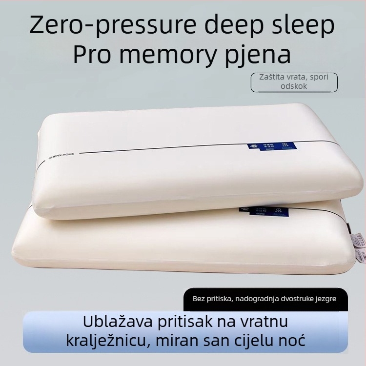 Jastuk za vratnu kralježnicu od memorijske pjene u hotelskom stilu – bez pritiska, Deep Sleep Pro 2. generacije, jezgro oblacnog jastuka