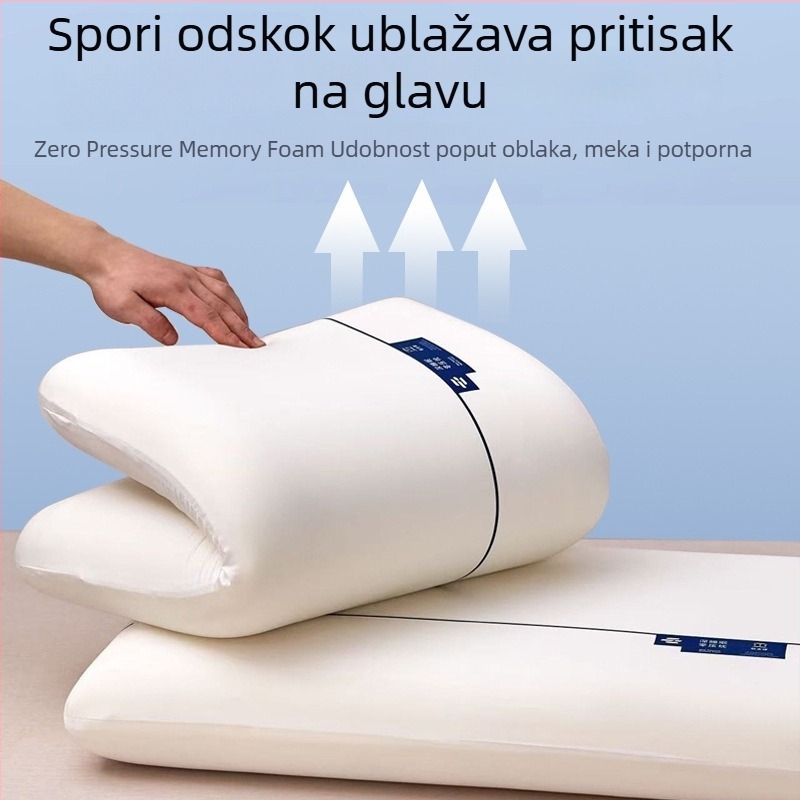 Jastuk za vratnu kralježnicu od memorijske pjene u hotelskom stilu – bez pritiska, Deep Sleep Pro 2. generacije, jezgro oblacnog jastuka