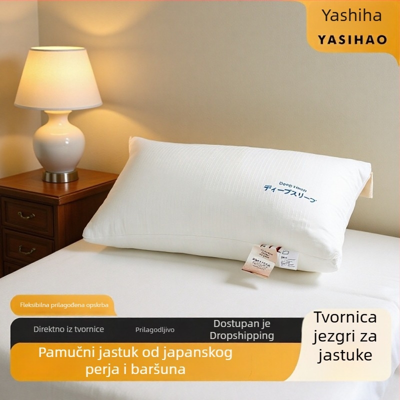 Cervikalna jastuk od pamuka, japanskog stila, ultra mekana s punjenjem od poliester vlakana, za odrasle, kućna upotreba