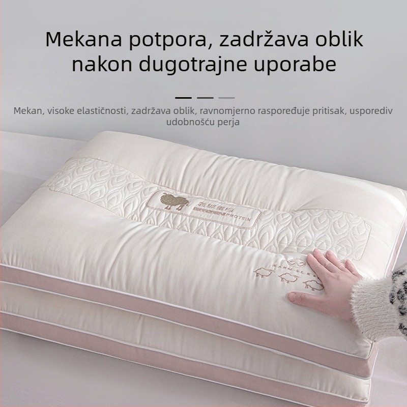 Jastuk za potporu cervikalne kralješnice za odrasle, mekan punilo od poliesterskih vlakana, pravokutnog oblika, za jednu osobu