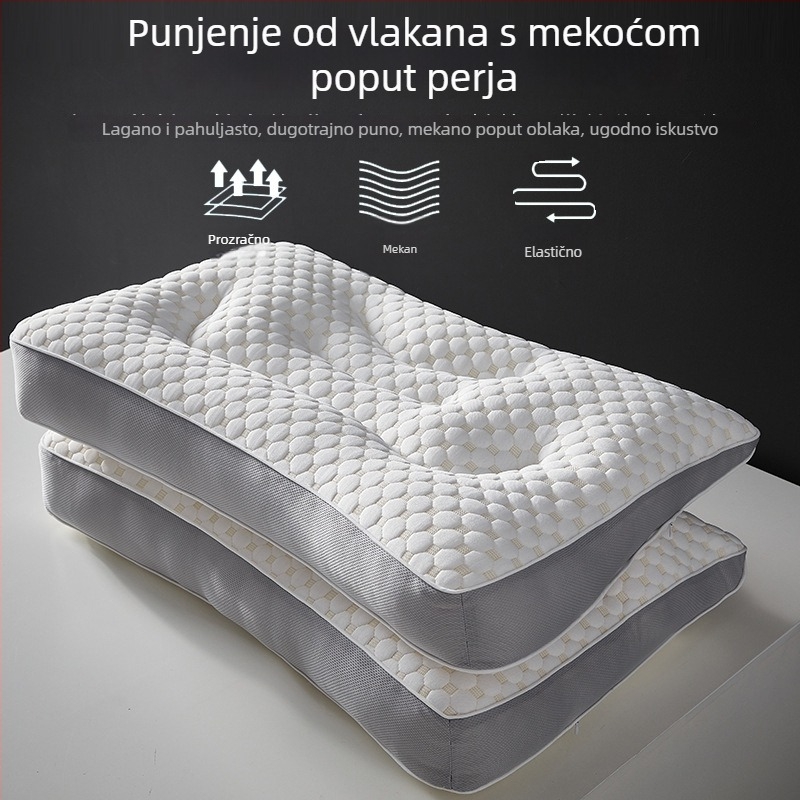 Water Cube dišeći jastuk za vrat s potporom vratne kralježnice, za san, pravokutni jastučić s baršunastim punjenjem, za odrasle, jednokratna upotreba