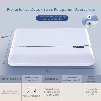 Pro jastuk za duboki san s memorijskom pjenom, podrška za vrat pri bočnom spavanju, hotelskog stila, zimsku jezgru jastuka