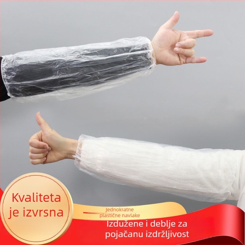 Prozirne jednokratne rukave, otporne na vodu i masnoće, debeli plastični materijal, univerzalna veličina, za žene na poslu tijekom jeseni i zime