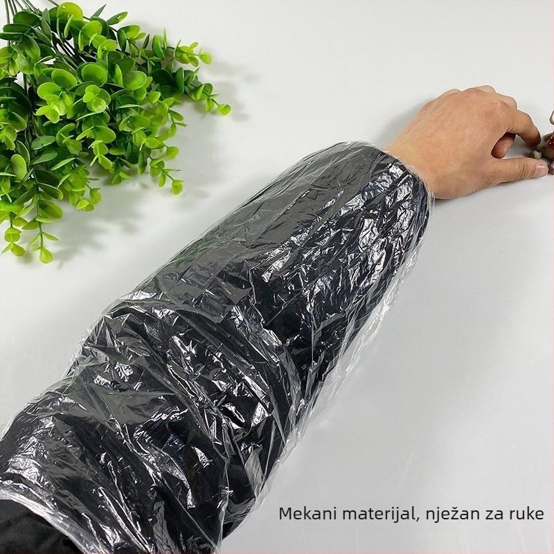 Prozirne jednokratne rukave, otporne na vodu i masnoće, debeli plastični materijal, univerzalna veličina, za žene na poslu tijekom jeseni i zime