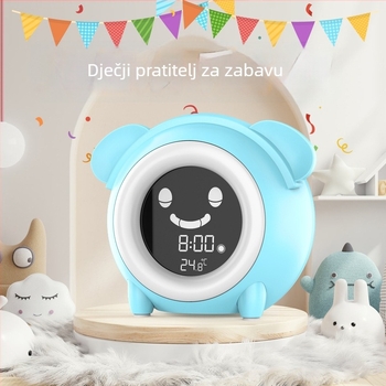 Alarmni sat s crtanim psom za djecu i učenike, stolni elektronički sat s LED svjetlom