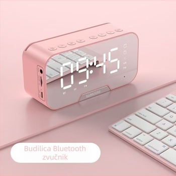 Bluetooth električni stolni sat s budilicom, punjenjem, noćnim osvjetljenjem, višenamjenski s glasovnim najavama
