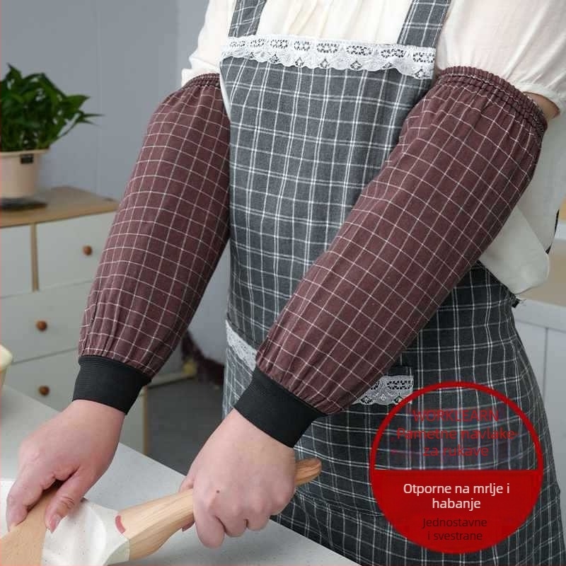 Unisex dugi pamučni zaštitni rukavi za kuhinju, protiv prljavštine, jesen-zima