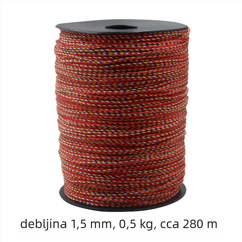 Petobojna najlonska narukvica, ručno pletena, DIY šarena užad, širina 3 mm, motiv Festivala zmajevih čamaca