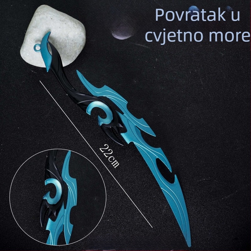 Pesticide game peripherals – 22 cm metalni model oružja, legura – rekvizita za maketu, neoštren