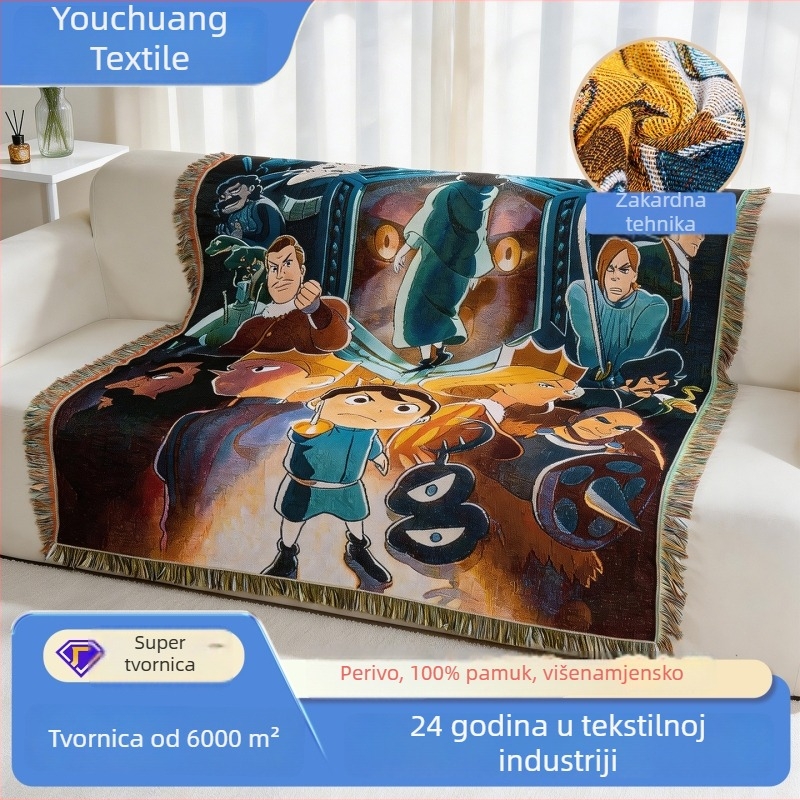 King Ranking Boji jacquard deka, dekorativna tapiserija za kauč