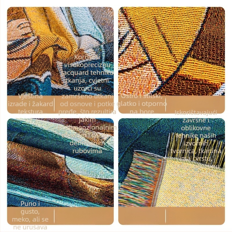 King Ranking Boji jacquard deka, dekorativna tapiserija za kauč
