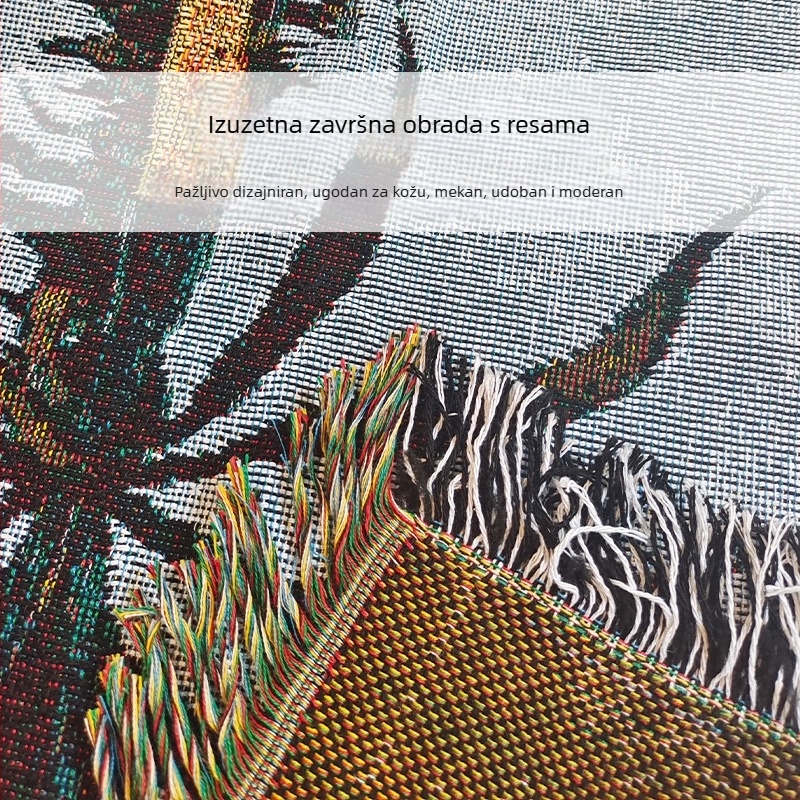 Premium crtani Jacquard gobelin navlaka za kauč - prašinu otporna, potpuno pokrivanje (poliestersko-pamučna smjesa, 800–999 g)