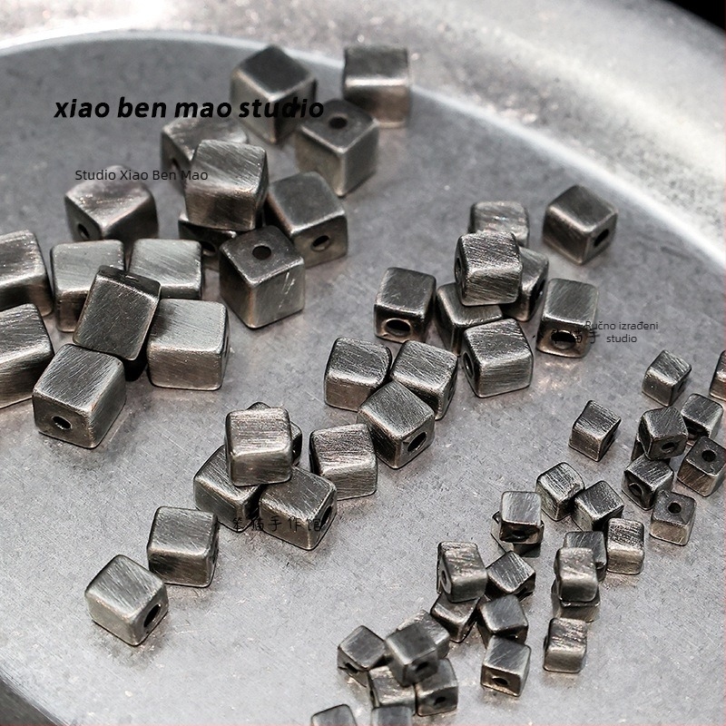 Industrijski metalni stil, vintage akrilne kvadratne razdjelnice perle, slobodne perle za DIY narukvice