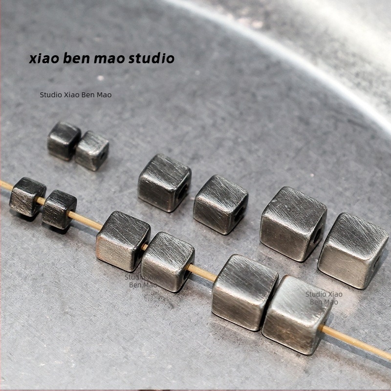 Industrijski metalni stil, vintage akrilne kvadratne razdjelnice perle, slobodne perle za DIY narukvice