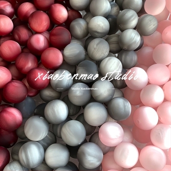 16 mm matirane smolaste okrugle perle – slobodne perle za DIY nakit, narukvica i lanac