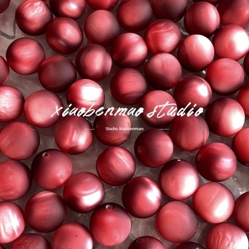 16 mm matirane smolaste okrugle perle – slobodne perle za DIY nakit, narukvica i lanac