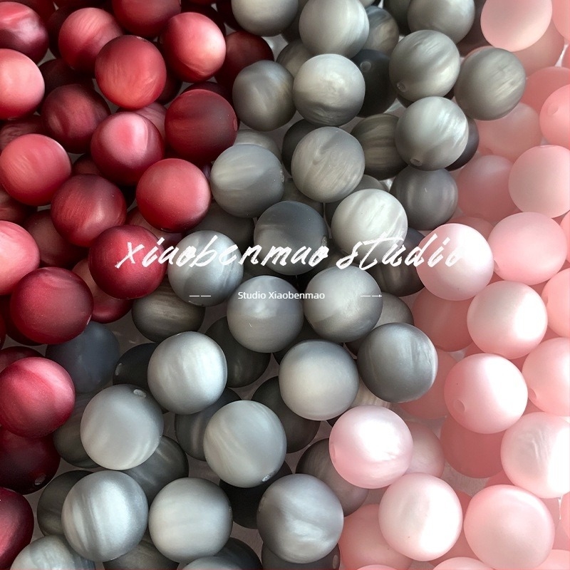 16 mm matirane smolaste okrugle perle – slobodne perle za DIY nakit, narukvica i lanac