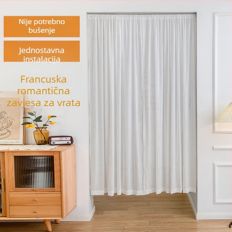 Vertikalne žaluzije za vrata s teleskopskom šipkom, bez bušenja, visokokvalitetna pregradna zavjesa za dnevni boravak i spavaću sobu
