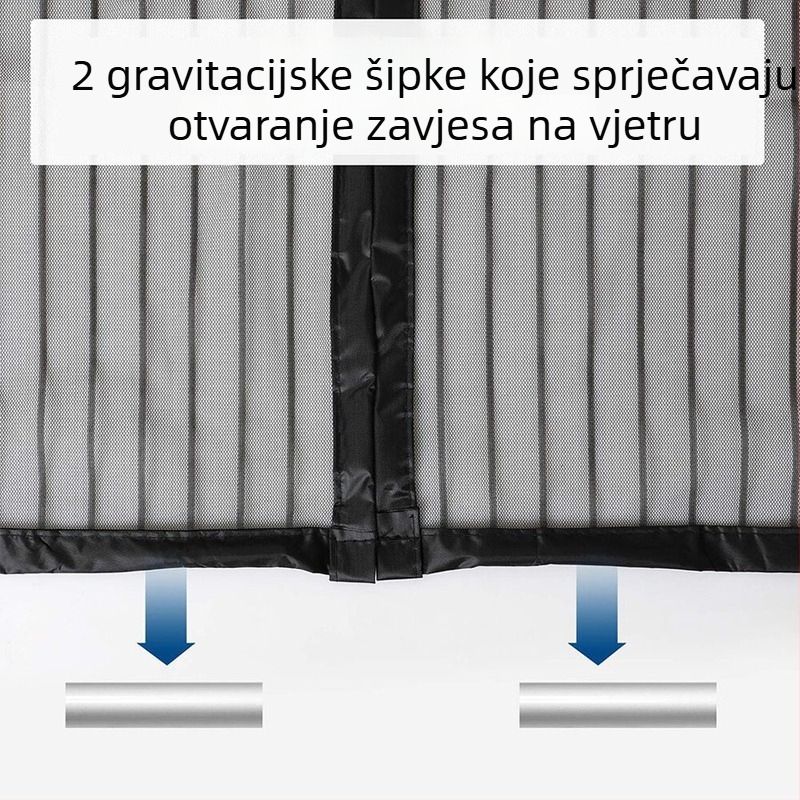Otisnuta poliester zavjesa za vrata protiv komaraca; za dnevni boravak, kuhinju i spavaću sobu; mekana mrežasta zavjesa