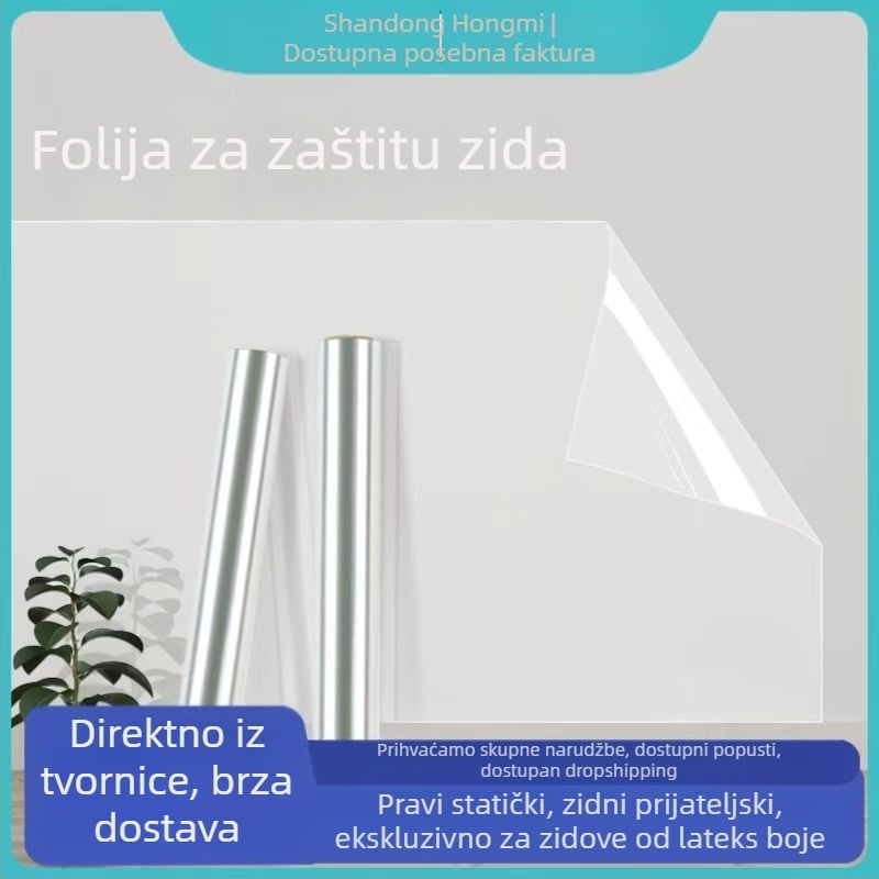 Prozirna zaštitna folija za zid, antistatična i ne oštećuje zid, vodootporna zidna naljepnica za kuhinju i pločice
