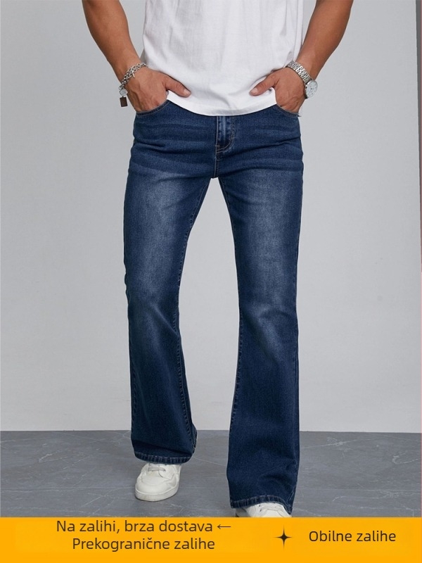 Muške traperice slim fit, elastične, poslovno casual, trapéznog kroja