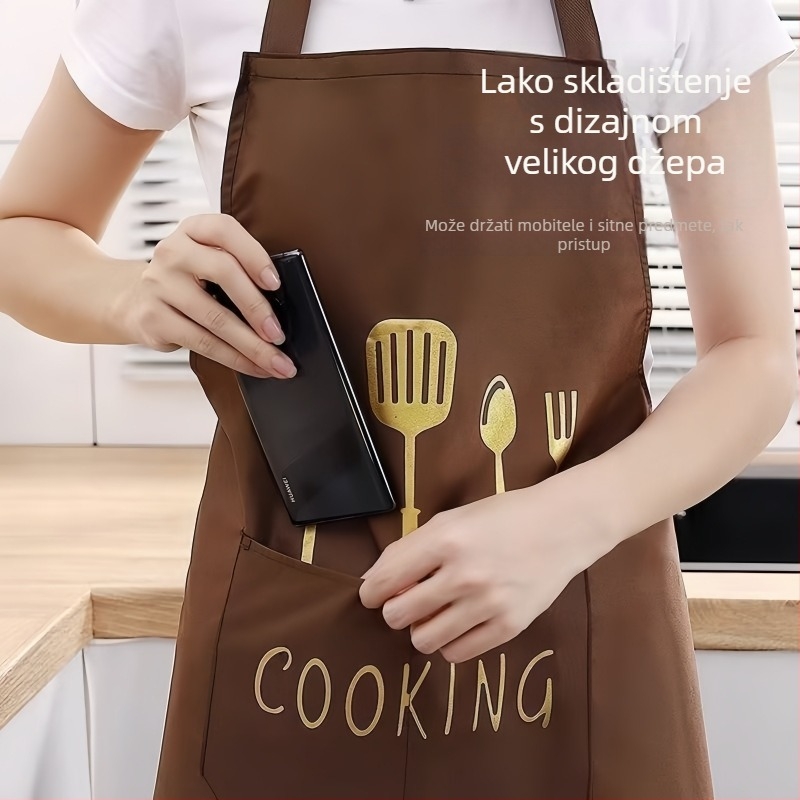 Duga kuhinjska pregača, vodootporna, otporna na masnoće i mrlje, jednostavna za čišćenje, s novim stilom, unisex