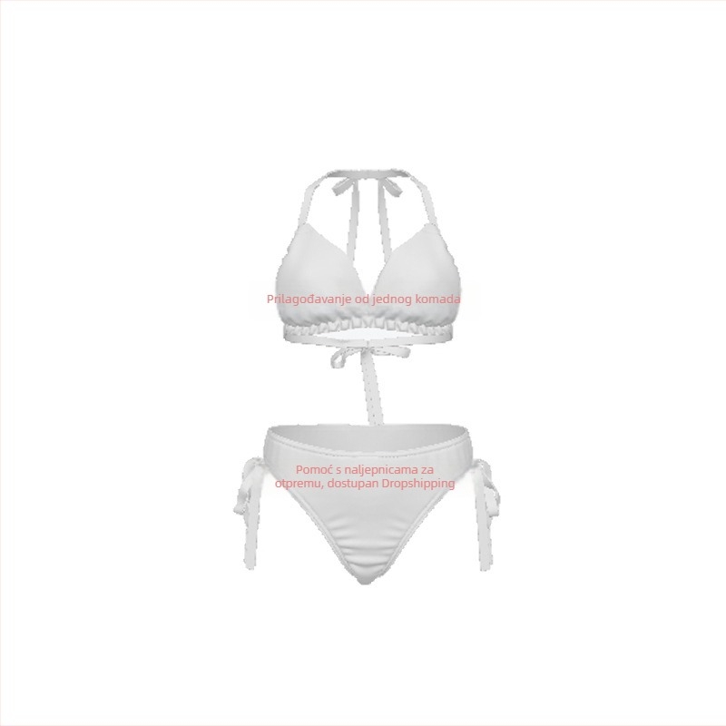 2026 Seksi dvodijelni bikini s 3D otiskom i vezicama