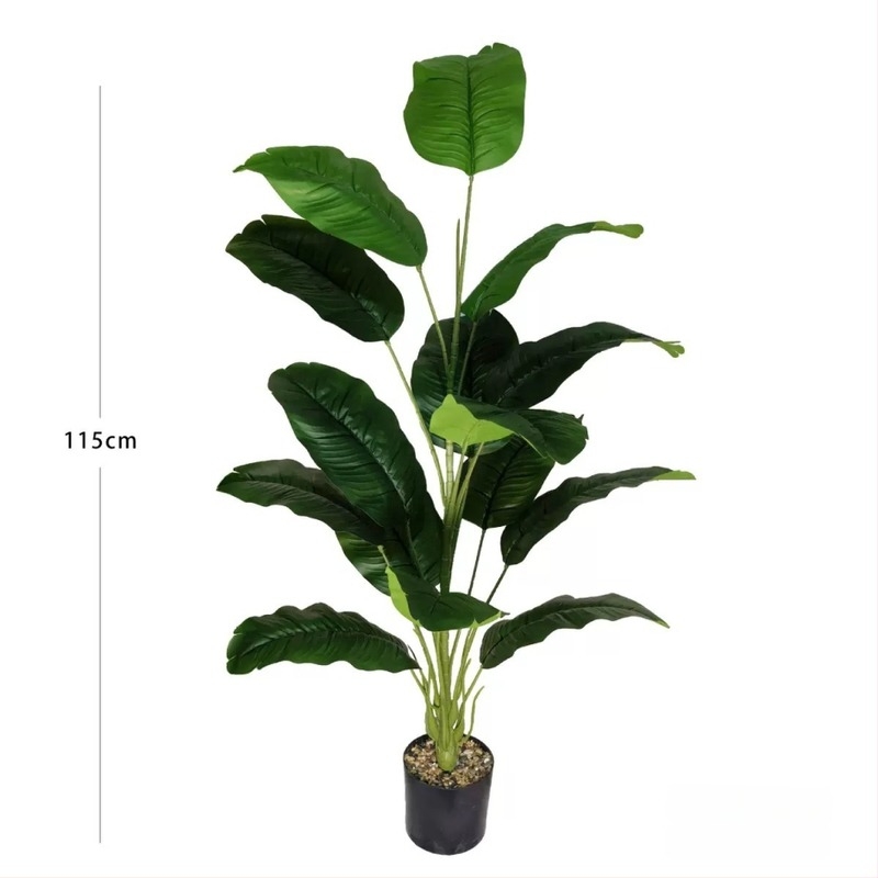 Umjetna Monstera u nordijskom stilu s uzorkom banana lišća, podni bonsai dekoracija