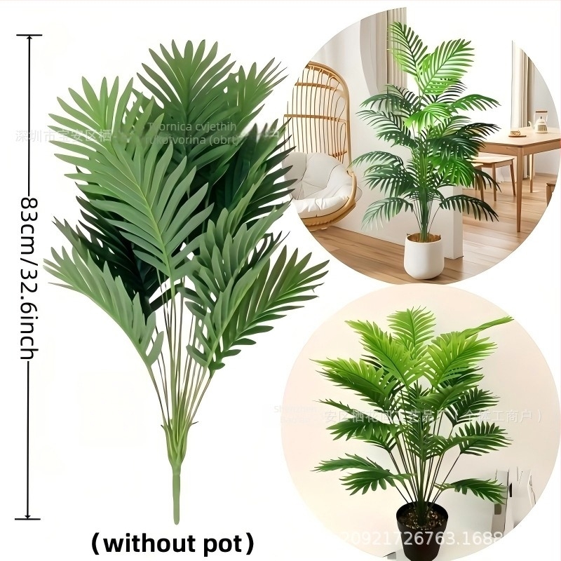 Umjetni listovi Areca palme i paprati za unutarnju dekoraciju, visina 30–100 cm, dekorativni dodaci