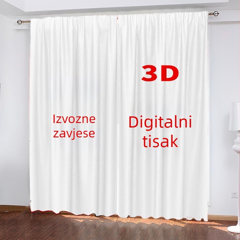 Zastore s motivom mačice i otiskom mačke koja gleda u zvijezde, za spavaću sobu i dnevnu sobu