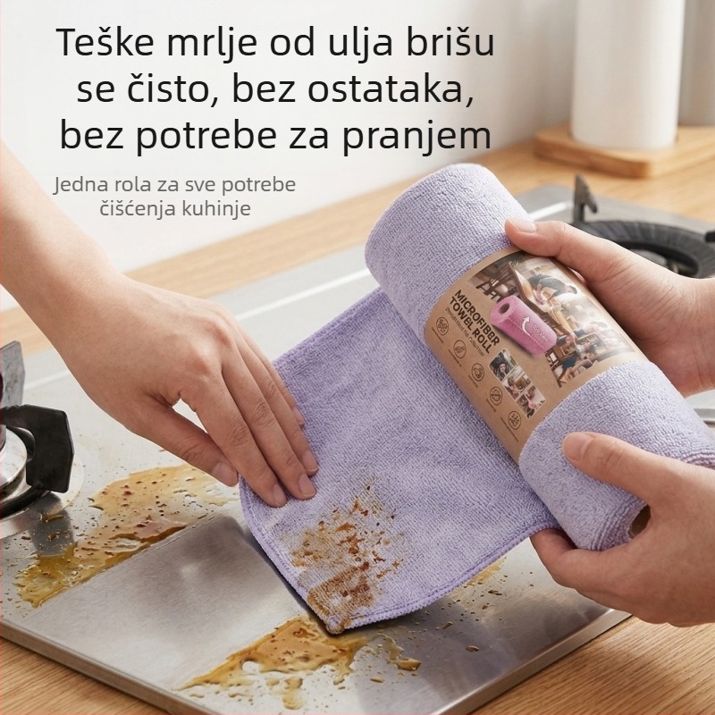 Jednokratna krpa za čišćenje, suho i mokro korištenje, debela otkidiva krpa za pranje suđa i kućno čišćenje