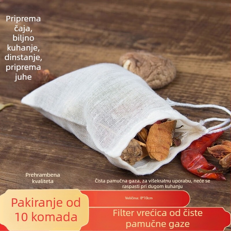 Pamučna filtr vrećica za čaj i dekocije, vrećica od gaze