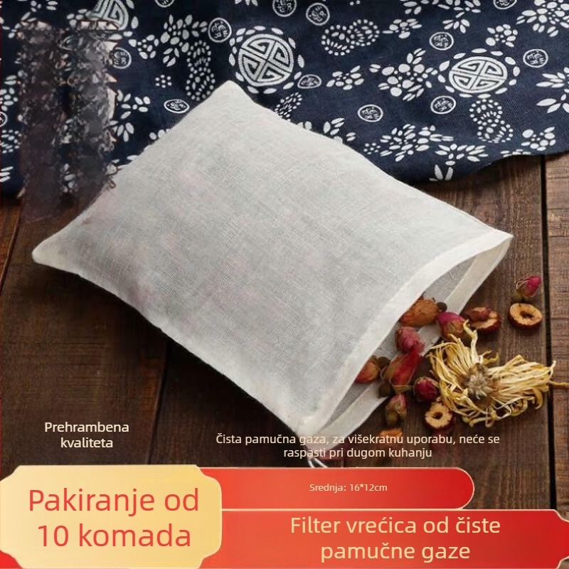 Pamučna filtr vrećica za čaj i dekocije, vrećica od gaze