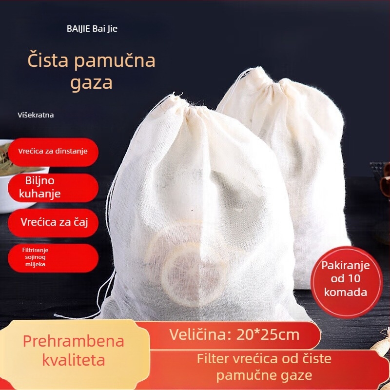 Pamučna filtr vrećica za čaj i dekocije, vrećica od gaze