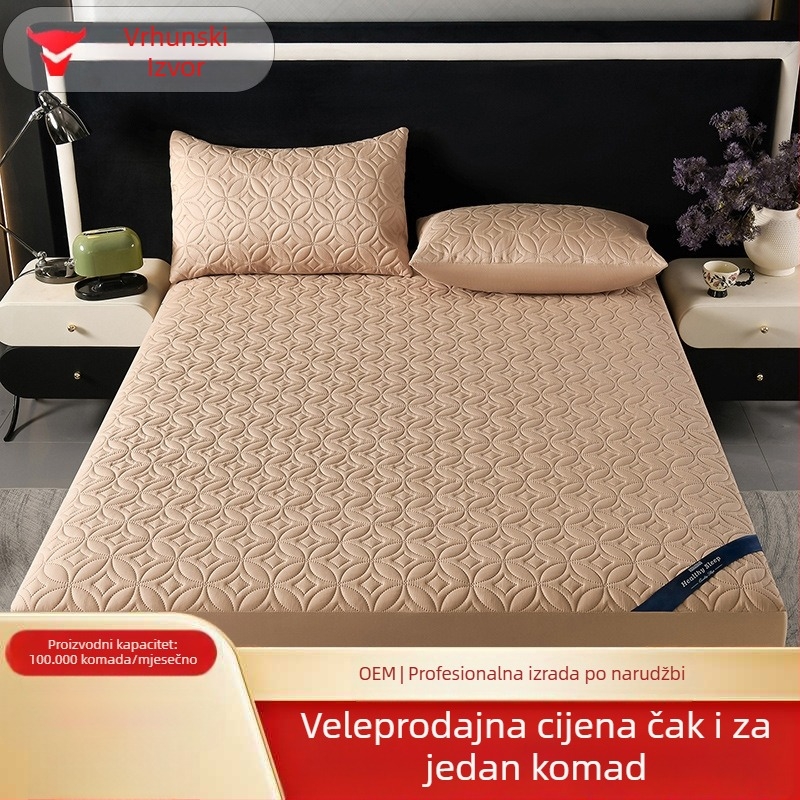 Nova vodootporna navlaka za madrac s uzorkom bakrenih novčića i pamukom, pogodna za sve sezone, protuklizna, prozračna, otporna na urin, potpuno pokrivanje madraca
