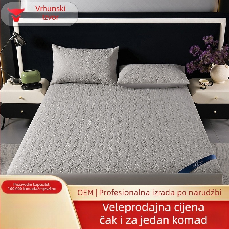 Nova vodootporna navlaka za madrac s uzorkom bakrenih novčića i pamukom, pogodna za sve sezone, protuklizna, prozračna, otporna na urin, potpuno pokrivanje madraca