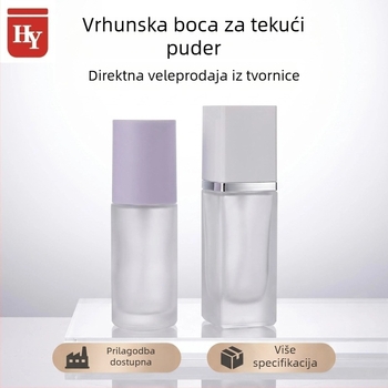 30 ml mat staklena bočica s raspršivačem i pumpom za tekući puder i njegu kože