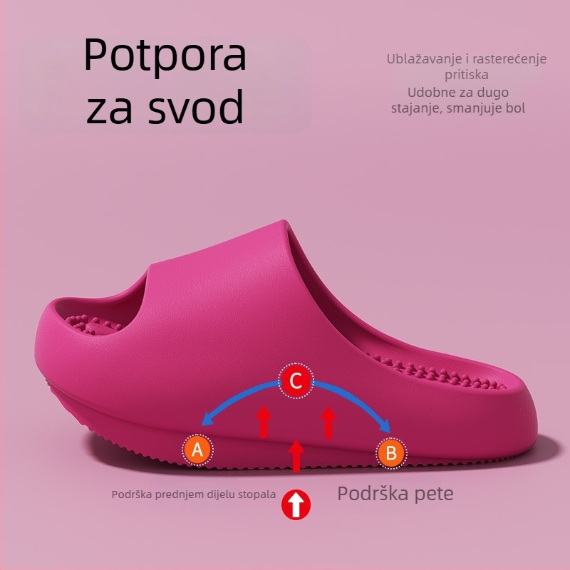 Ženske sandale s potporom luka i korekcijom prednjeg nagiba zdjelice, debela potplat 4 cm, za unutarnju i vanjsku upotrebu, ljeto.