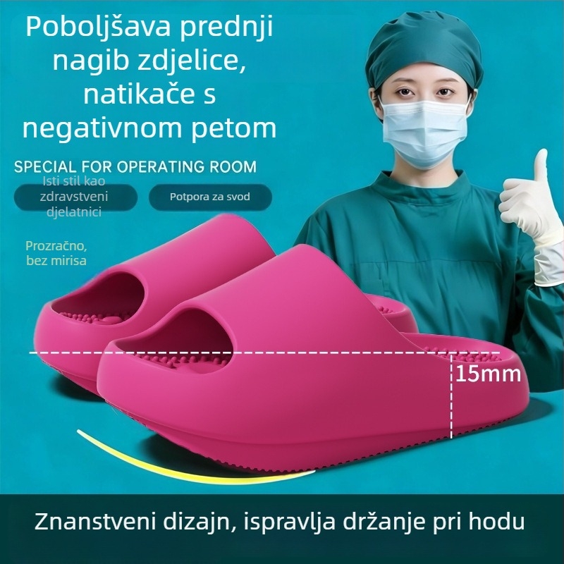Ženske sandale s potporom luka i korekcijom prednjeg nagiba zdjelice, debela potplat 4 cm, za unutarnju i vanjsku upotrebu, ljeto.
