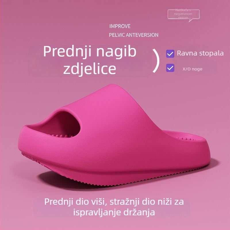 Ženske sandale s potporom luka i korekcijom prednjeg nagiba zdjelice, debela potplat 4 cm, za unutarnju i vanjsku upotrebu, ljeto.