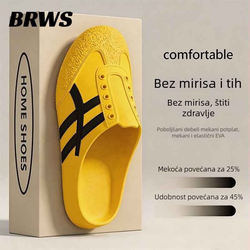 Ženske papuče s debelim potplatom, zatvorenim prstima, protukliznim đonom, ljetna obuća, svestrana i moderna.