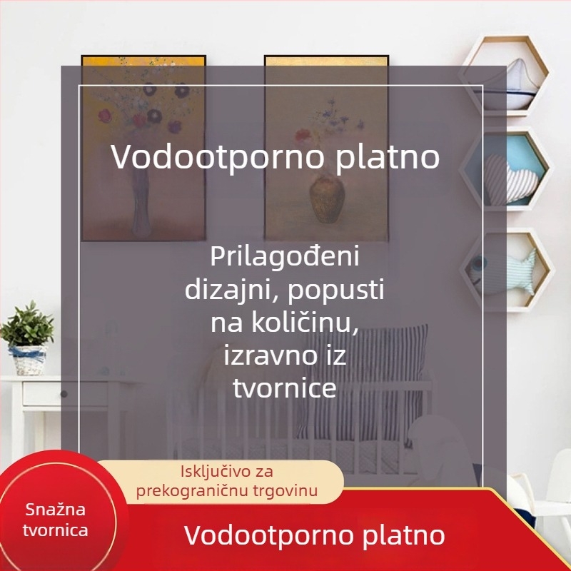 Vodootporna platnena slika za hodnik i dnevni boravak, pozadina za televizor, prilagođeni dekor