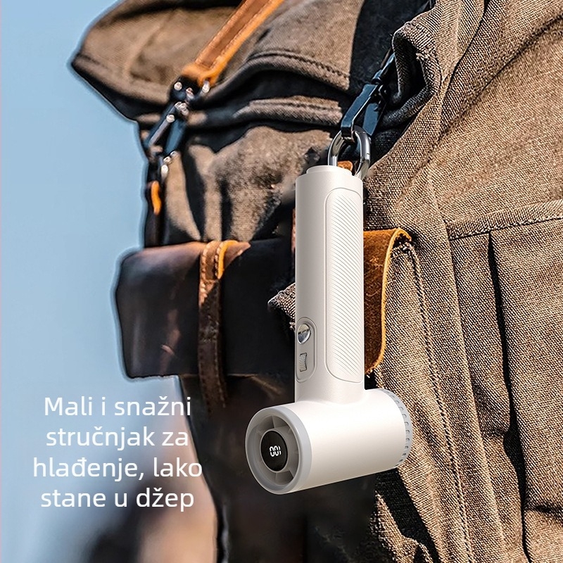 Ručni ventilator s USB punjenjem, visokou brzinom protoka za vanjsku upotrebu, kompaktan i prenosiv, s 100 razina brzine
