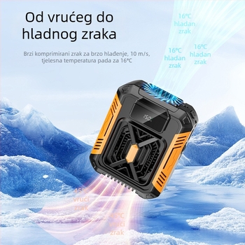 Ventilator za pojas s poluvodičkim hlađenjem, mini prijenosni klima uređaj za vanjsku upotrebu
