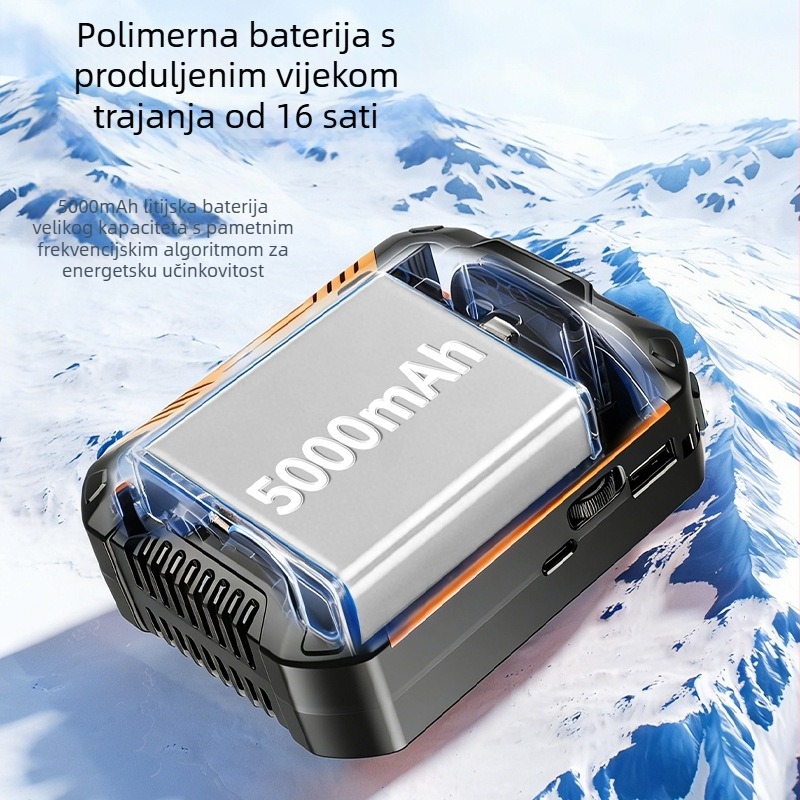 Ventilator za pojas s poluvodičkim hlađenjem, mini prijenosni klima uređaj za vanjsku upotrebu