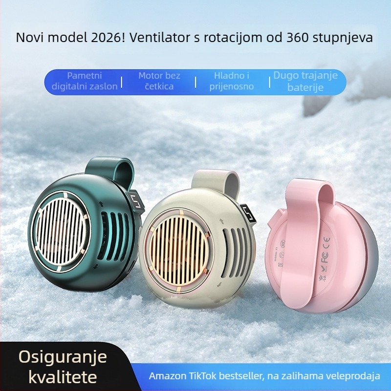 Prijenosni bezlopatni ventilator s klipom, mini ručni ventilator za kaiš
