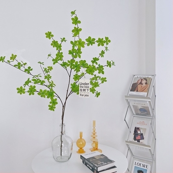 Viseći sat s kyvadlom i bonsai s umjetnom zelenilom, Drunken Horse drvo u loncu, skandinavski stil dekoracije