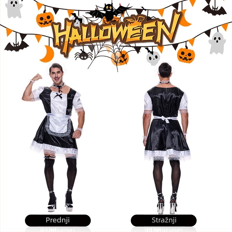 Seksi kostim kućne služavke za Halloween party i cosplay igru