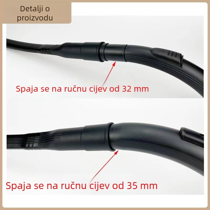 Glava usisavača za kućnu upotrebu s produženjem, mekana plosnata mlaznica, teleskopska duga plosnata usisna glava, univerzalni dodaci 3235